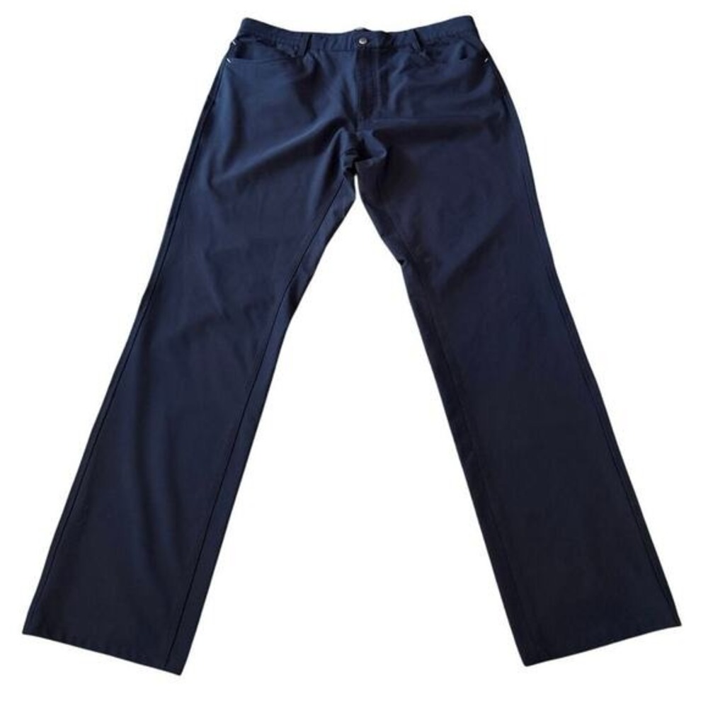 FootJoy Mens Athletic Fit Golf Pants Gorpcore Flat Front 38x34 Blue Performance